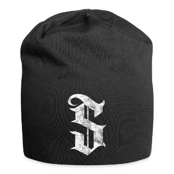 Tshirt alphabet initial S - Bonnet en jersey - noir - Devant