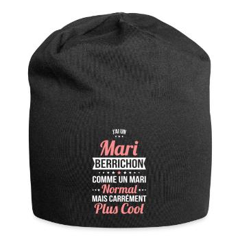 J'ai un mari Berrichon plus cool - Bonnet en jersey - noir - Devant