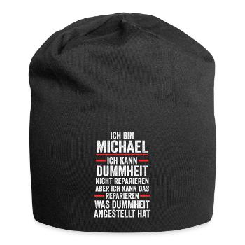Michael - Jersey-Beanie - Schwarz - Vorne