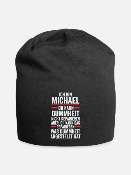 Michael - Jersey-Beanie - Schwarz