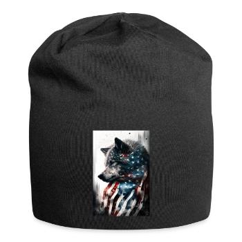 Wolf Design par ART8NS Art sur Streetwear S 02of25 - Bonnet en jersey - noir - Devant