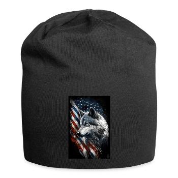 Wolf Design par ART8NS Art sur Streetwear S 08of25 - Bonnet en jersey - noir - Devant