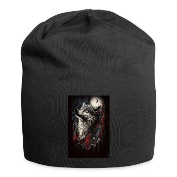 Wolf Design par ART8NS Art on Streetwear S 05of25 - Bonnet en jersey - noir - Devant