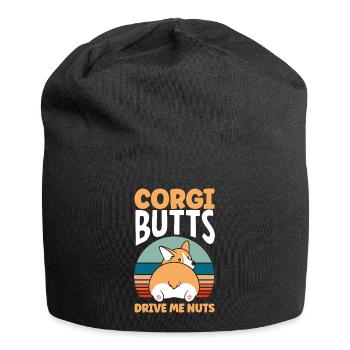 Corgi Butts Drive Me Nuts Corgi Butt Dog Lovers - Jersey Beanie - black - Front