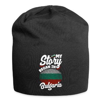 Bulgarian Bulgaria Bulgarian Flag My Story Began - Jersey Beanie - black - Front