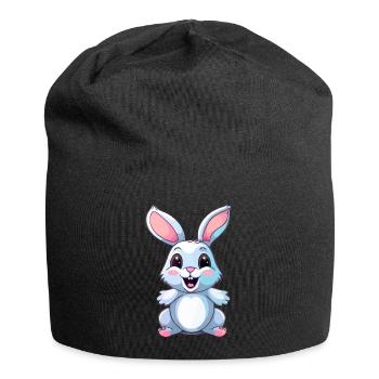 Lapin kawaii mignon - Bonnet en jersey - noir - Devant