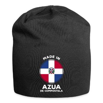 Dominikanische Republik - Jersey-Beanie - Schwarz - Vorne