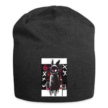Bunny Graffiti Design by ART8NS Art ON Streetwear - Jersey-Beanie - Anthrazit - Vorne