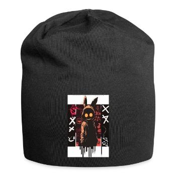 Bunny Graffiti Design par ART8NS Art ON Streetwear - Bonnet en jersey - noir - Devant