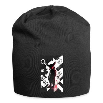 Bunny Graffiti Design by ART8NS Art ON Streetwear - Jersey-Beanie - Schwarz - Vorne