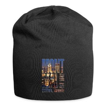 Paysage urbain de Montréal - Bonnet en jersey - noir - Devant