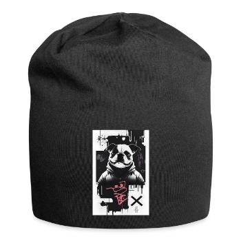 Bulldog par ART8NS - Art ON Streetwear - Bonnet en jersey - noir - Devant