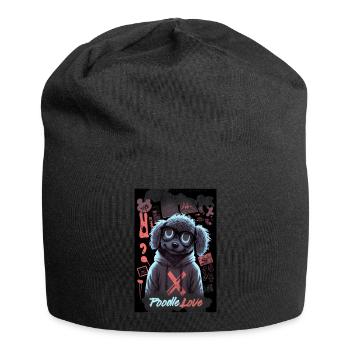 Poodle Love par ART8NS - Art ON Streetwear - Bonnet en jersey - noir - Devant