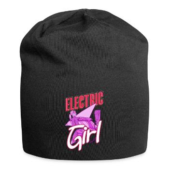 Electric Girl Electric Car Driver E-Car - Jersey Beanie - black - Front