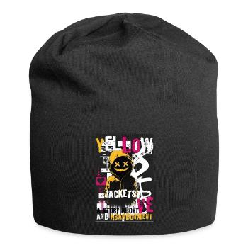 Yellow Jackets in Love by ART8NS Art ON Streetwear - Jersey Beanie - black - Front