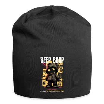 Beep Boop by ART8NS - Art ON Streetwear - Jersey Beanie - black - Front