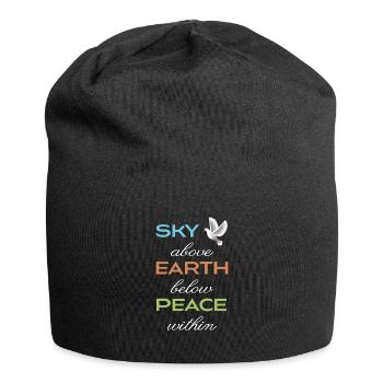Paix intérieure - Bonnet en jersey - noir - Devant
