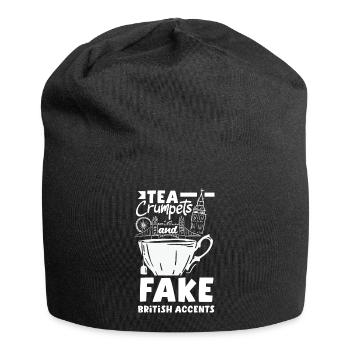 Tea Crumpets and Fake British Accents - Jersey Beanie - black - Front