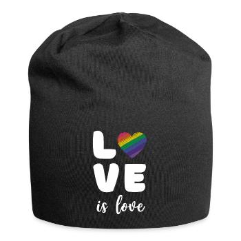 Mois de la fierté - L’amour c’est l’amour - Bonnet en jersey - noir - Devant