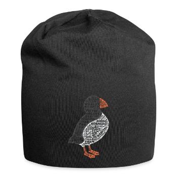 puffin puffin auke birds Lunde - Jersey Beanie - black - Front