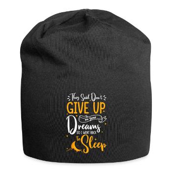 Sleep, late risers, relax, rest - Jersey Beanie - black - Front