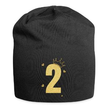 2nd anniversary golden crown - Jersey Beanie - black - Front