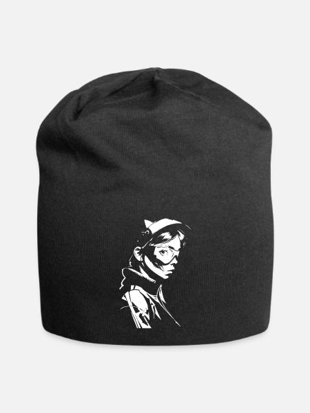 Radfahrerin - Jersey-Beanie - Schwarz