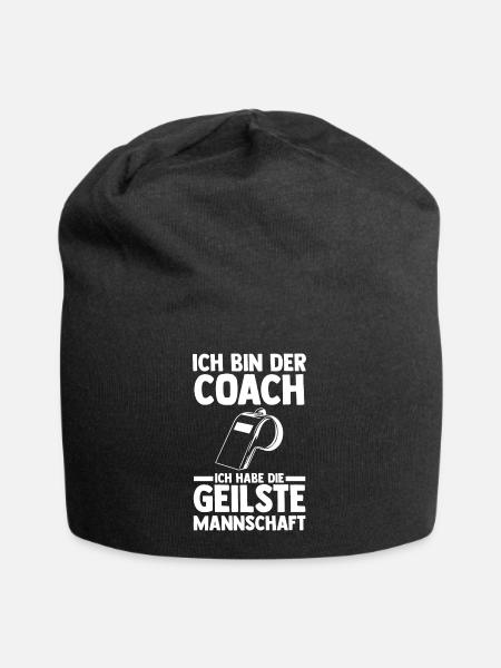 Mannschaft Trainer Und Coach - Jersey-Beanie - Schwarz