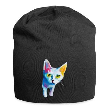 ADORABLE CHAT QUI SORT DE SA CACHETTE - Bonnet en jersey - noir - Devant