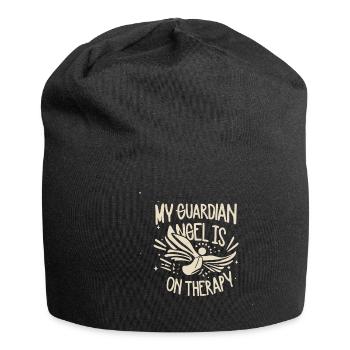 Mon ange gardien est en thérapie - Bonnet en jersey - noir - Devant