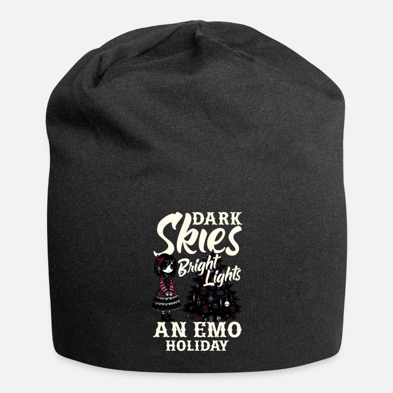 Dark Skies Bright Lights An Emo Holiday Emocore - Jersey Beanie - black