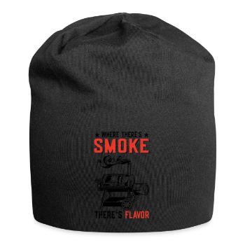 Grillen Bier | Grillmeister BBQ Grill Geschenkidee - Jersey-Beanie - Schwarz - Vorne