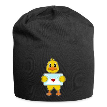 Ente Liebesbrief - Jersey-Beanie - Schwarz - Vorne