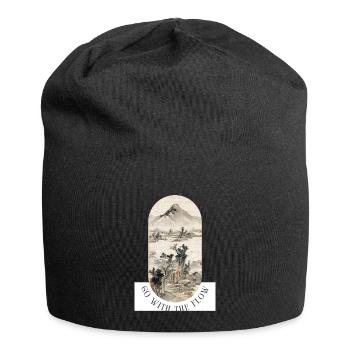 Go with the Flow - Jersey-Beanie - Schwarz - Vorne