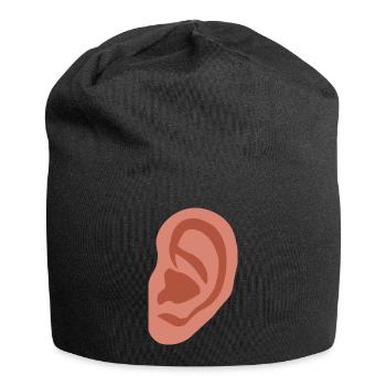 Großes Ohr - Jersey-Beanie - Schwarz - Vorne