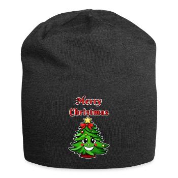 Mignon Joyeux Noël Sapin de Noël - Bonnet en jersey - charbon - Devant