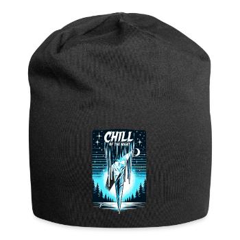 Icicle Impaler - Menacing Winter Night Christmas - Jersey Beanie - black - Front