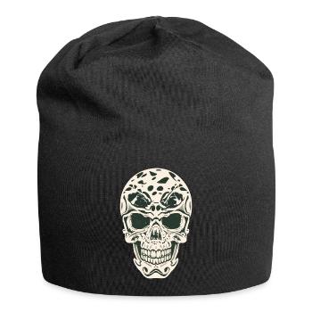 SKULL - Jersey Beanie - black - Front