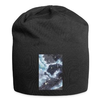 galaxy nebula galaxy nebula nerd astronomy space - Jersey Beanie - black - Front