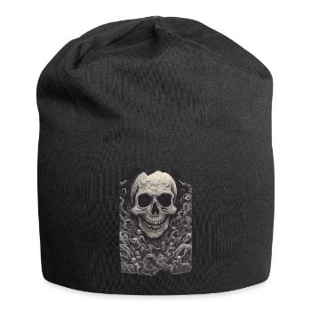 Bösartige Monarchie Böser Totenschädel Untotes Skelett - Jersey-Beanie - Schwarz - Vorne