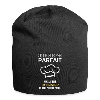Ich bin nicht perfekt, aber ich bin ein Koch - Jersey-Beanie - Schwarz - Vorne