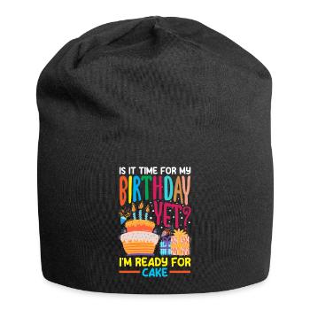 Ready for Cake Celebration - Jersey-Beanie - Schwarz - Vorne