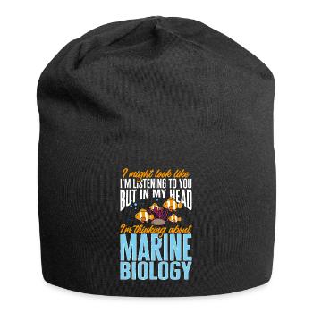 Marine Biology Ocean Marine Biologist - Jersey Beanie - black - Front