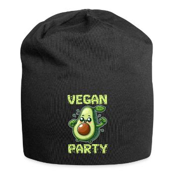 Fête végétalienne de l’avocat - Bonnet en jersey - noir - Devant