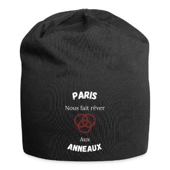 Paris nous fait rêver aux anneaux - Bonnet en jersey - noir - Devant