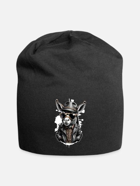 Cooler Esel - Jersey-Beanie - Schwarz