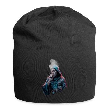 Mönch mit Zigarre - Jersey-Beanie - Schwarz - Vorne