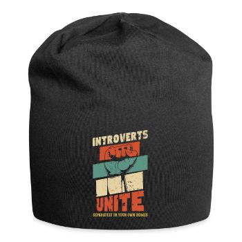 Les introvertis s’unissent séparément dans leurs propres maisons - Bonnet en jersey - noir - Devant