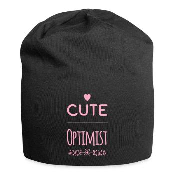Sayings BABIES Cute Optimist - Jersey Beanie - black - Front