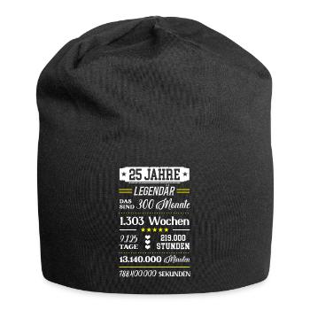 25 Geburtstag 25ter Geb Idee Happy 25th Birthday - Jersey-Beanie - Schwarz - Vorne